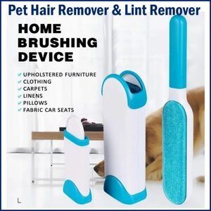 Reusable Pet Lint Remover with Self-cleaning Base and Bonus Travel Brush